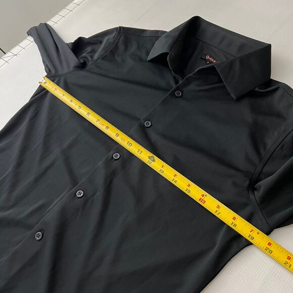 Quince Commuter Stretch Pique Long Sleeve Button Down Shirt Black Men Small - Picture 3 of 10